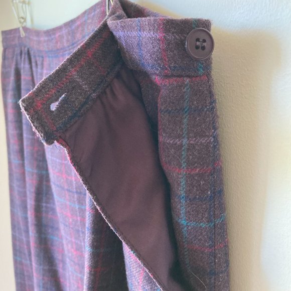 Pendleton Vintage Wool Suit Purple Plaid Plus Jacket Skirt Set Classic Tartan 16 - Picture 5 of 11